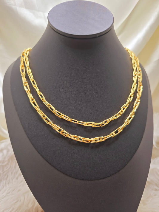 18K Saudi Gold YSL Necklace VVSPL