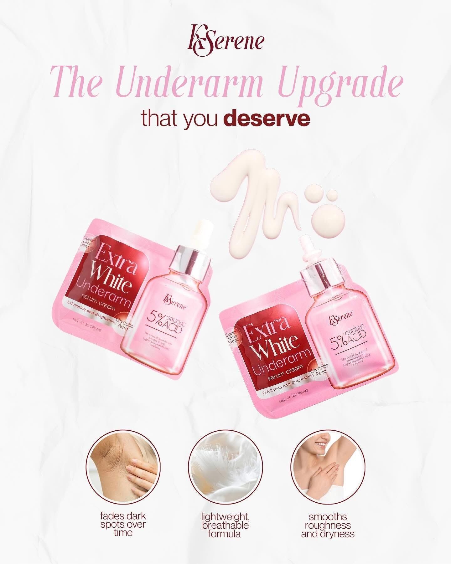 KSerene Extra White Underarm Serum Cream 30g