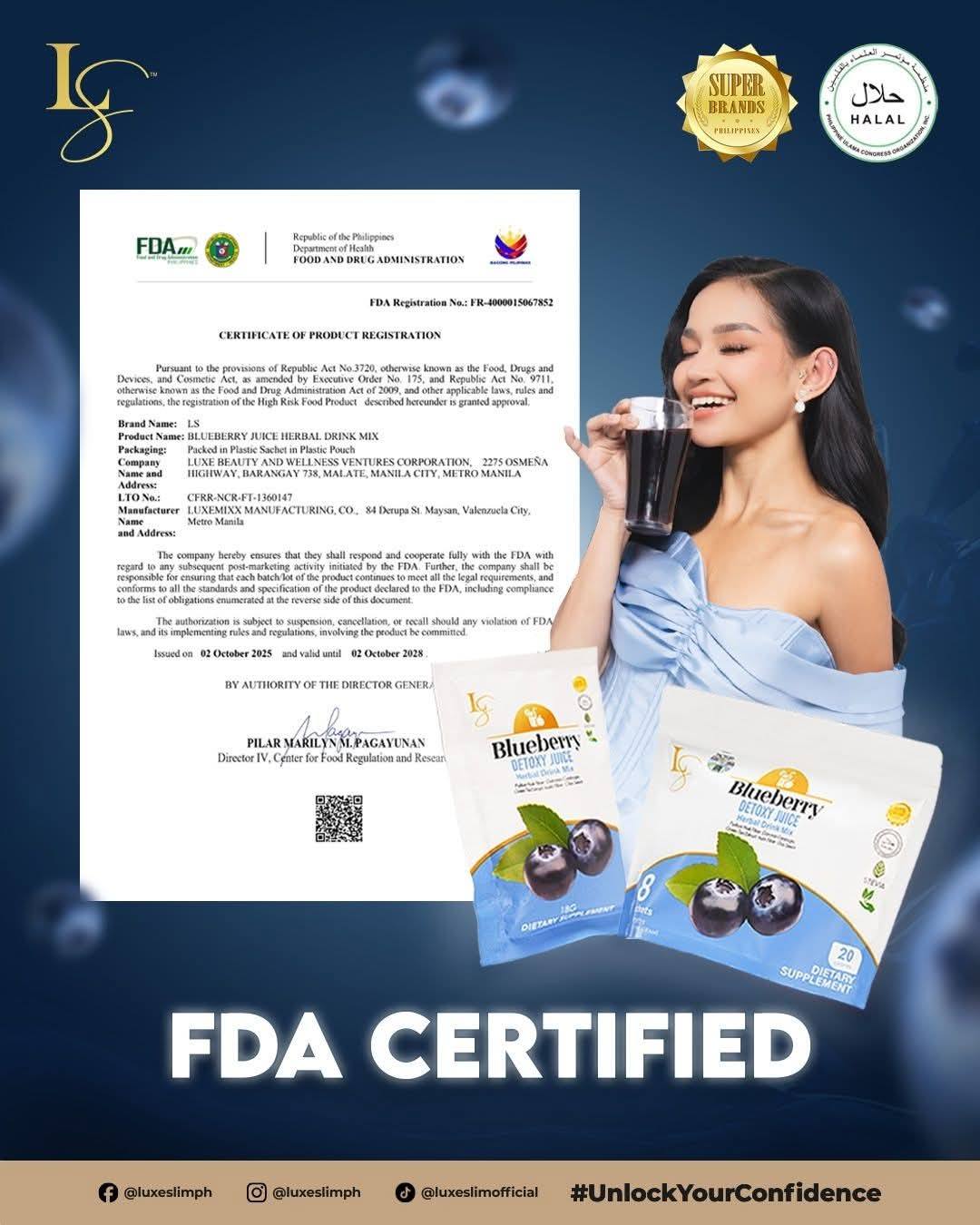 Luxe Slim Blueberry Detoxy Juice