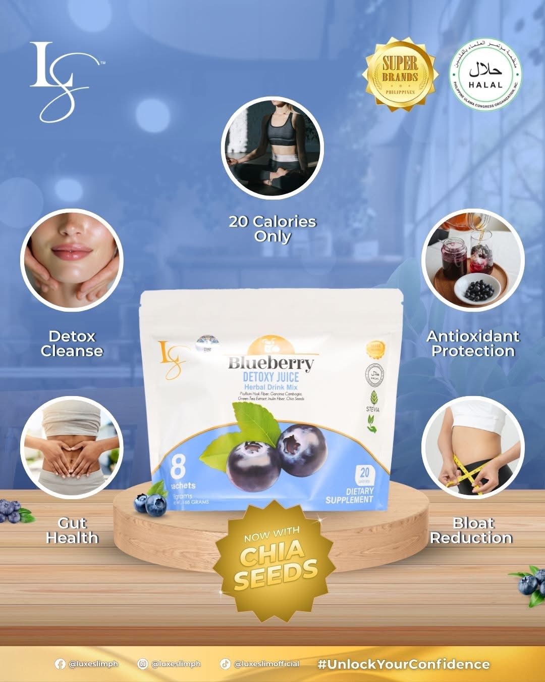 Luxe Slim Blueberry Detoxy Juice