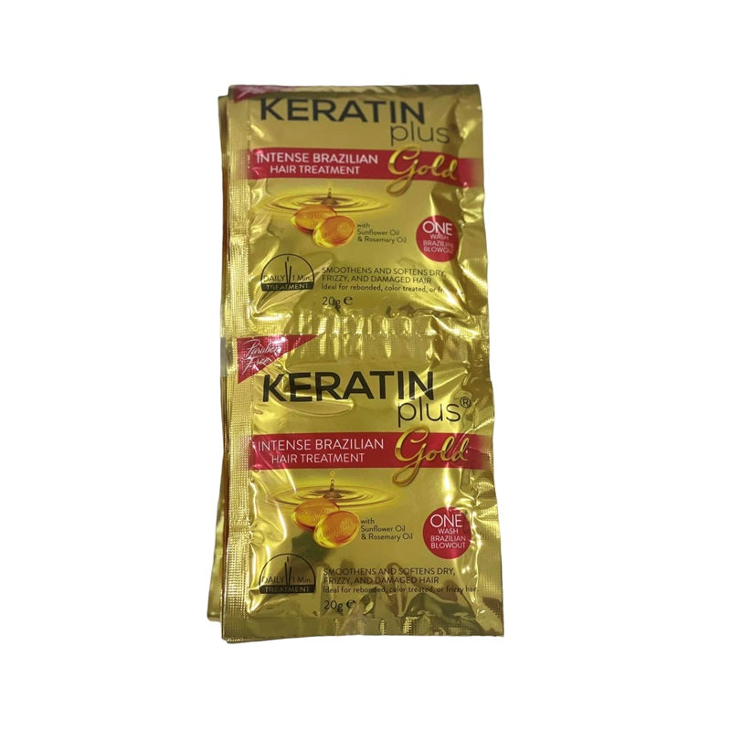 Keratin Plus Gold Intense Brazilian Hair Treatment 6x20g