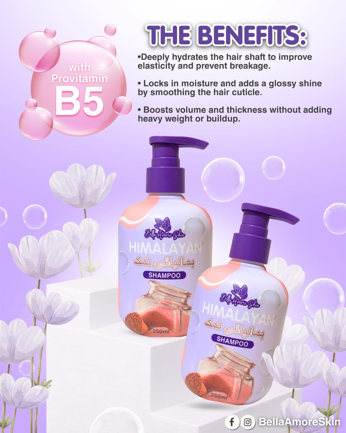 Bella Amore Skin Himalayan Shampoo 250mL