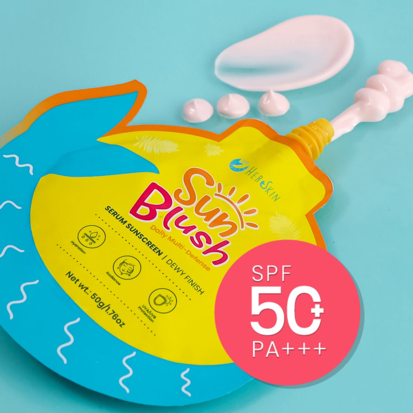 HerSkin Sun Blush Serum Sunscreen SPF50PA+++