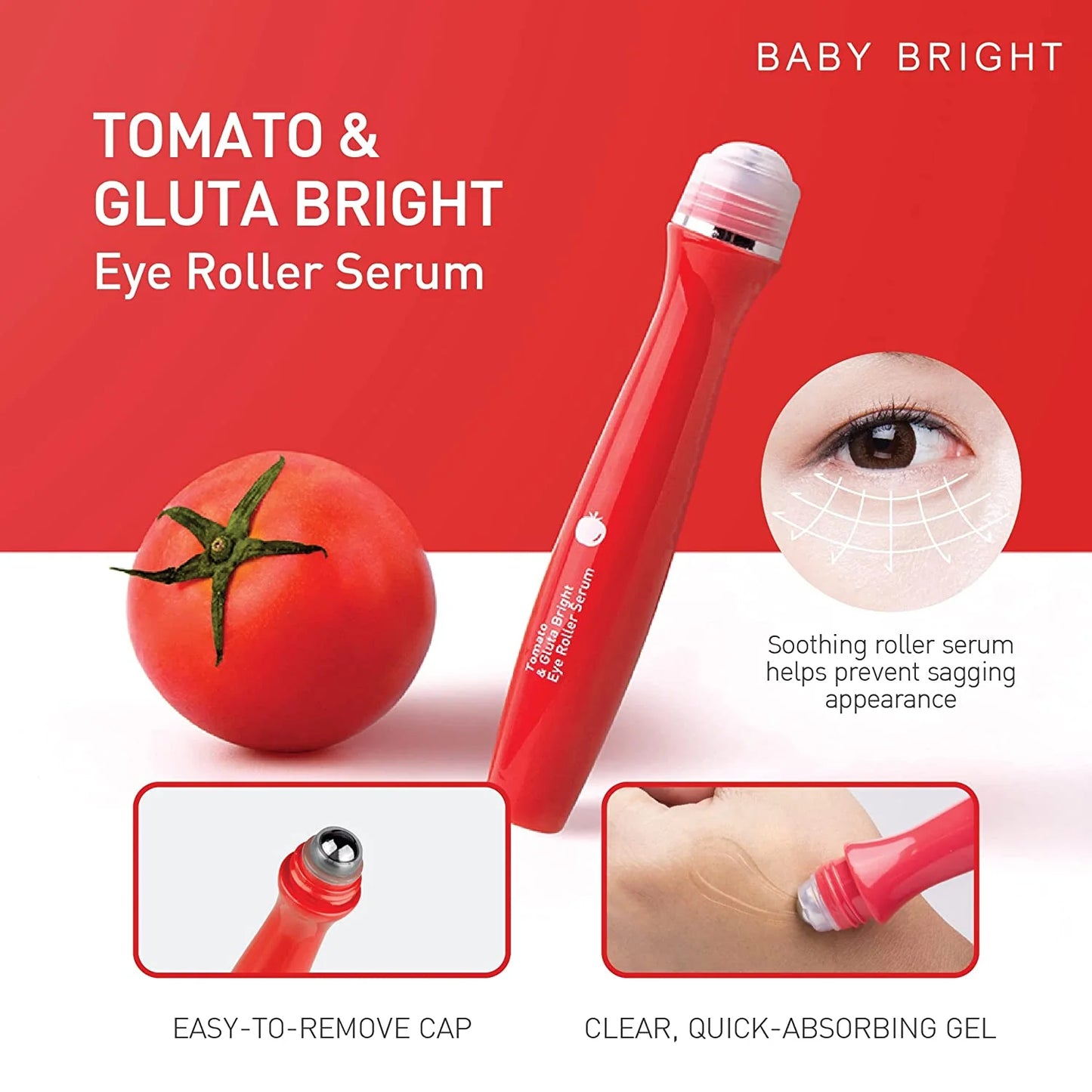 Baby Bright Tomato & Gluta Eye Roller Serum