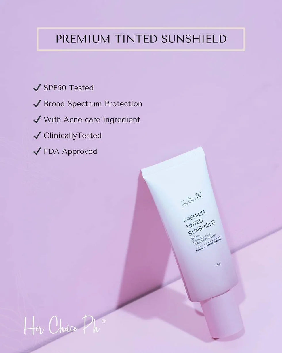 Her Choice PH Premium Tinted Sunshield SPF50+ 50g