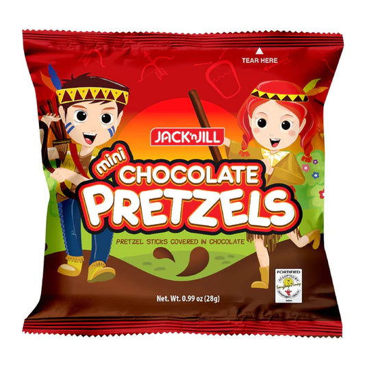 Jack n Jill Pretzels Mini Chocolate Biscuits 28g