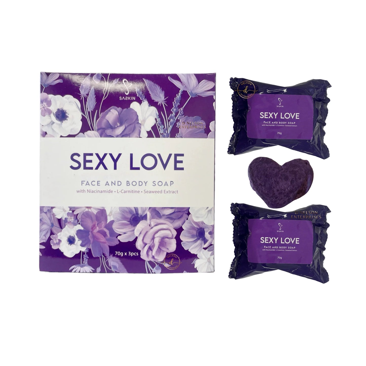 SASKIN Sexy Love Whitening and Slimming Face and Body Soap 70g