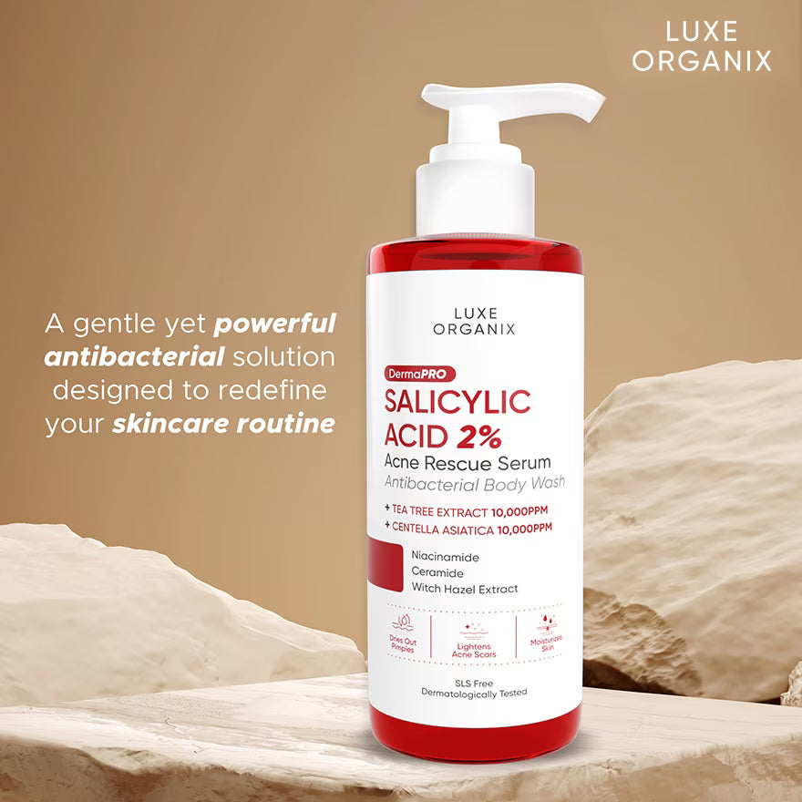 Luxe Organix Salicylic Acid 2% Antibacterial Body Wash 500mL