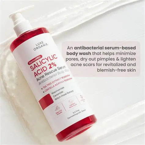 Luxe Organix Salicylic Acid 2% Antibacterial Body Wash 500mL