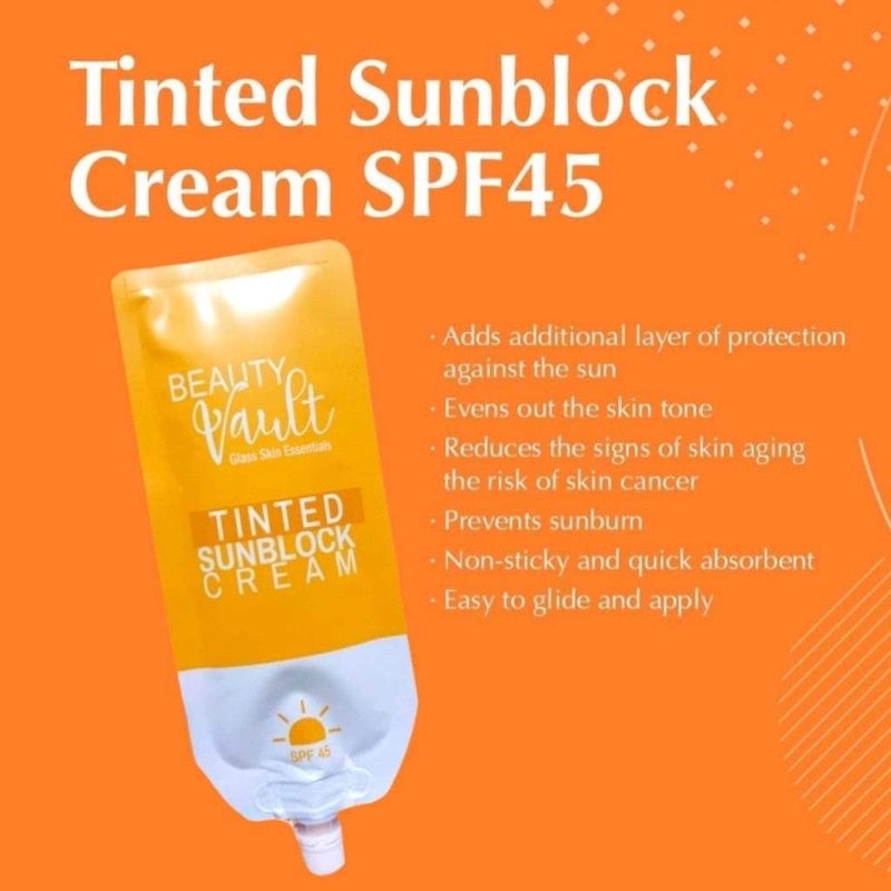 Beauty Vault Tinted Sunblock Cream SPF 45 - 50g