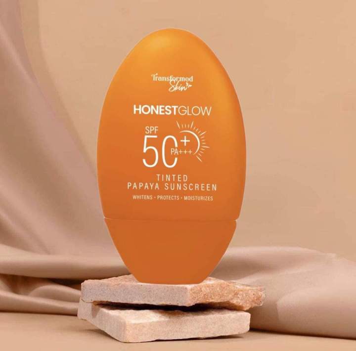 Honest Glow Tinted Papaya Sunscreen SPF50+PA+++