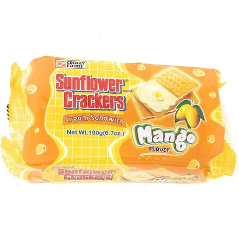 Sunflower Crackers Cream Sandwich Mango Flavor 190g