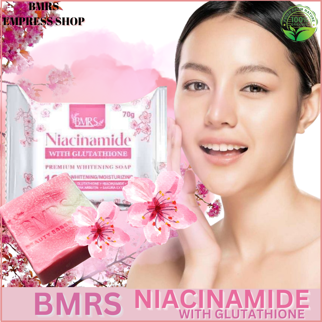 BMRS Niacinamide with Glutathione Premium Whitening Soap 70g Bee Beauty Essentials BMRS Niacinamide with Glutathione Premium Whitening Soap 70g Bee Beauty Essentials