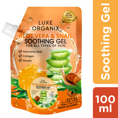 Luxe Organix Aloe Vera & Snail Soothing Gel 100mL