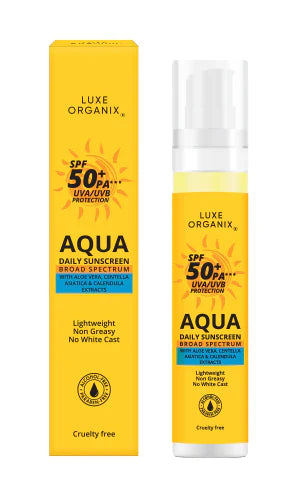 Luxe Organix Aqua Daily Sunscreen SPF50+ PA*** UVA/UVB Protection 50mL