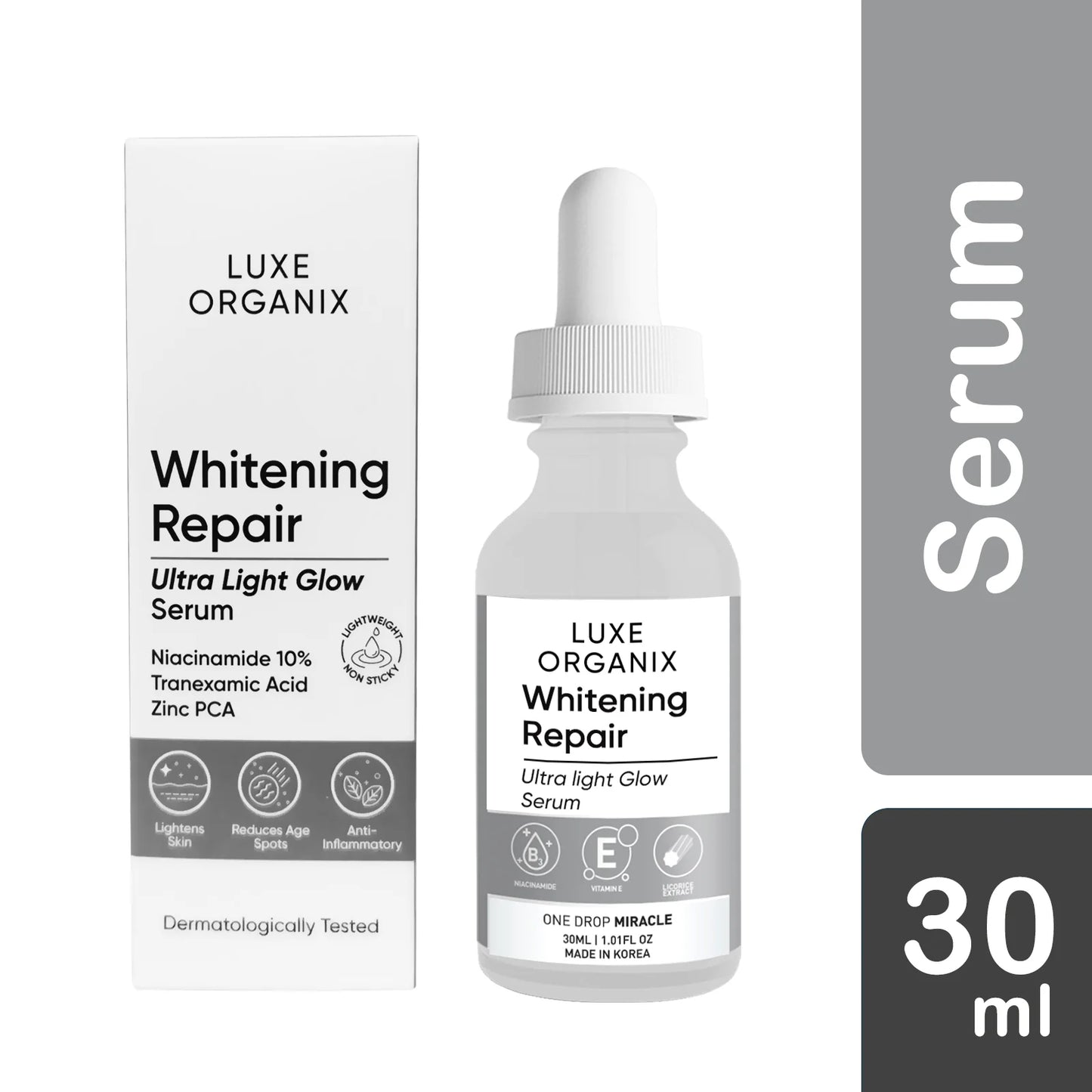 Luxe Organix Whitening Repair Ultra Light Glow Serum 30mL