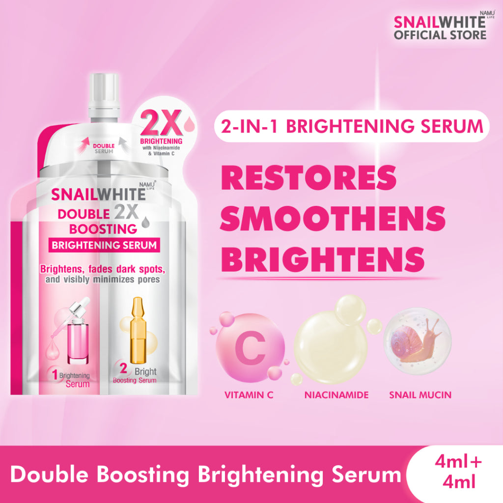 Snailwhite Double Boosting Brightening Serum with Niacinamide & Vit C