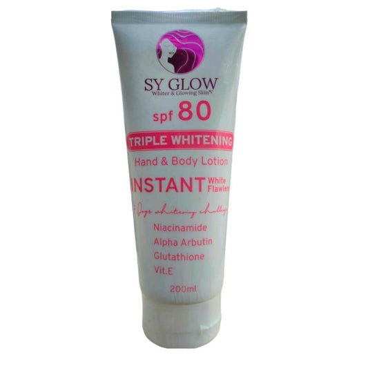 SY GLOW Whiter & Glowing Skin TRIPLE WHITENING Instant White SPF 80 200ml