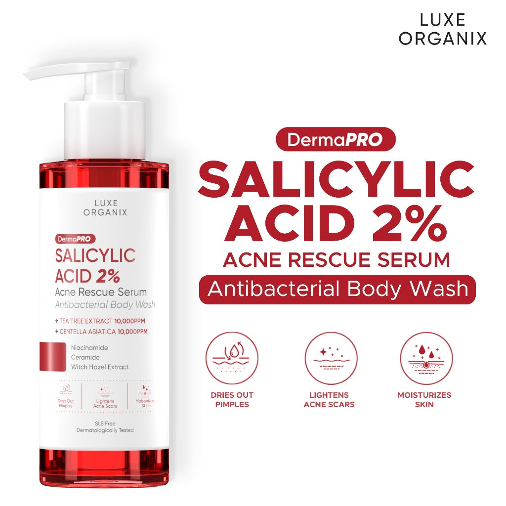 Luxe Organix Salicylic Acid 2% Antibacterial Body Wash 500mL
