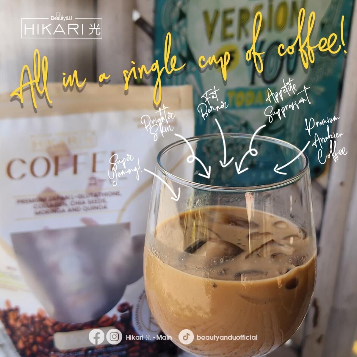 Hikari Coffee mocha Flavor 10 Sachets /21g Each