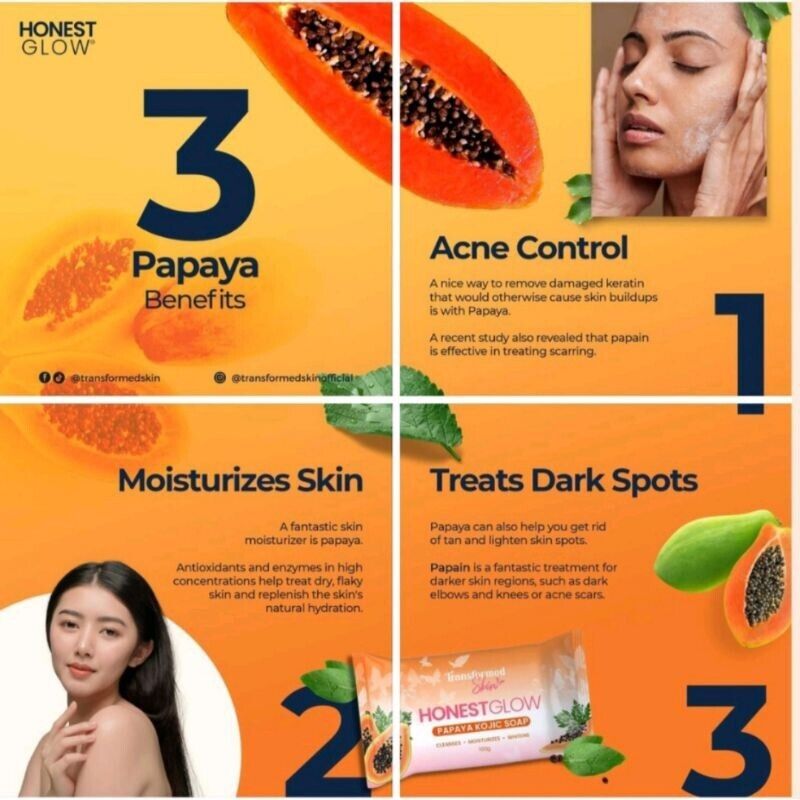 Honestglow Papaya Kojic Soap 70g