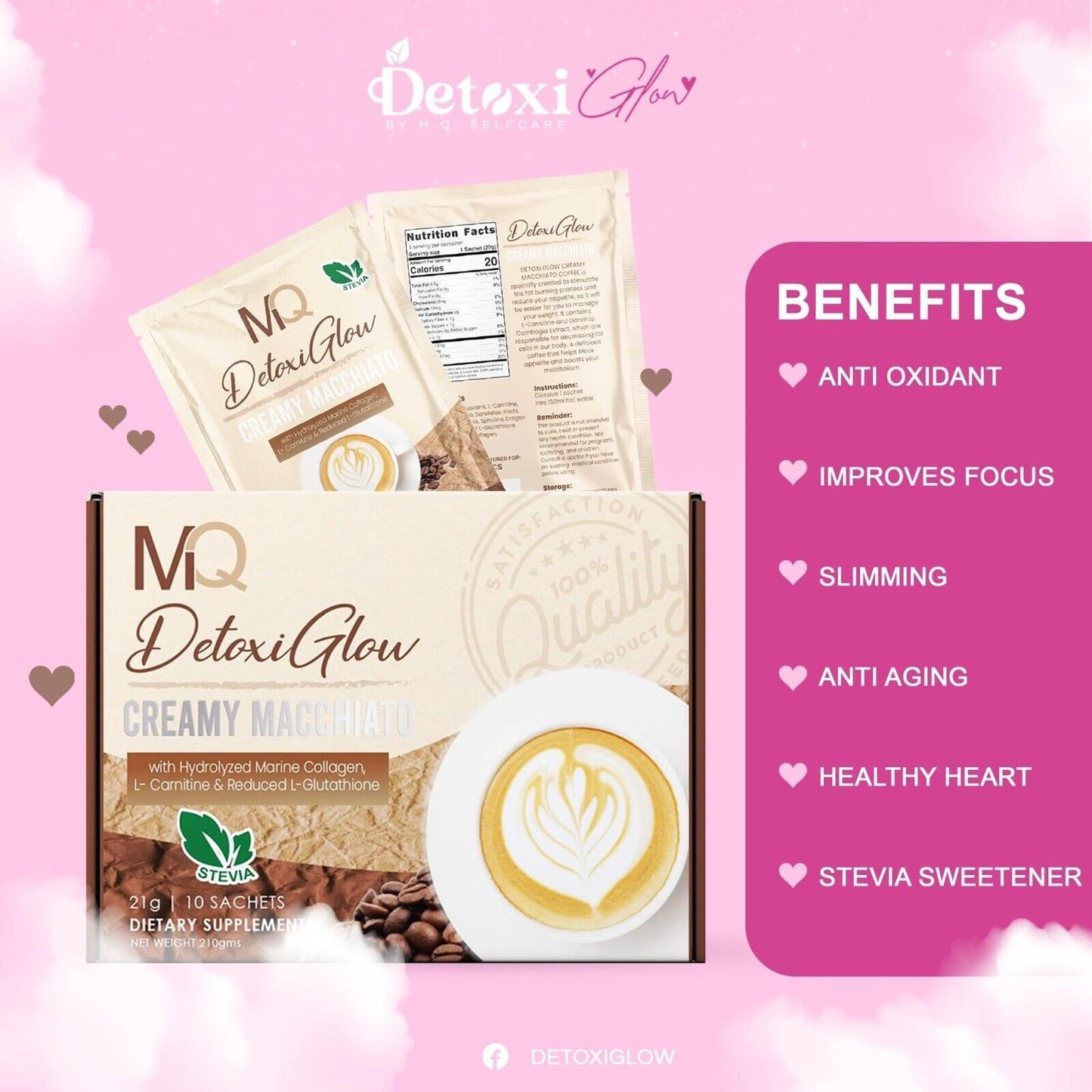 MQ Cosmetics DetoxiGlow Premium Coffee (10 sachets)