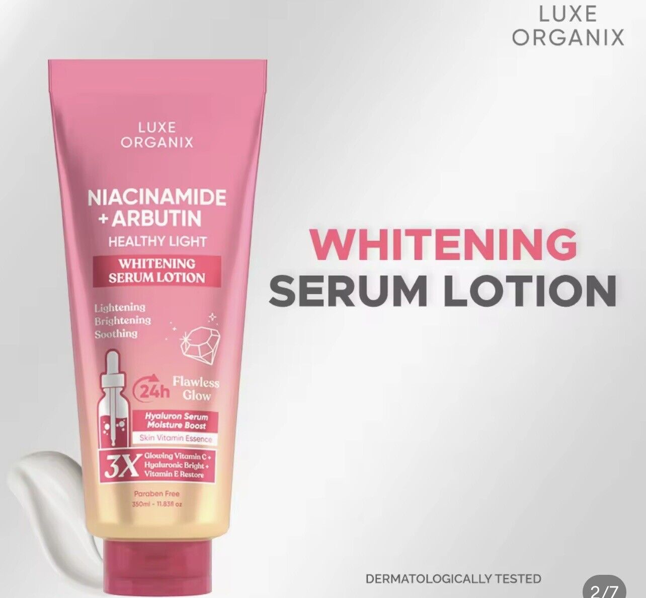 Luxe Organix Niacinamide+Arbutin Whitening Serum Lotion 350mL