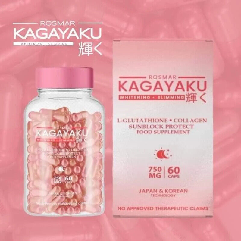 Rosmar Kagayaku Whitening Slimming L-Glutathione Collagen Food Supplement (750mg/60capsules)