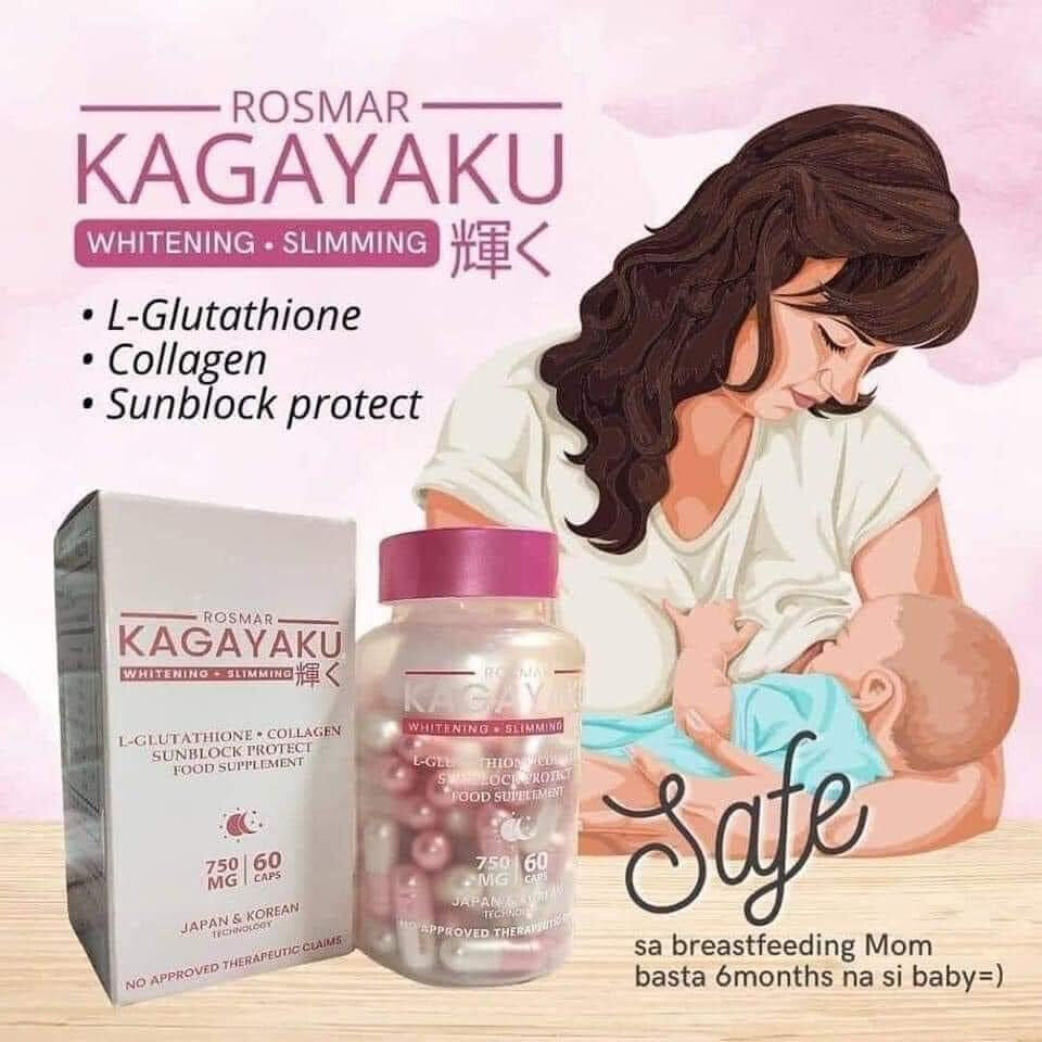 Rosmar Kagayaku Whitening Slimming L-Glutathione Collagen Food Supplement (750mg/60capsules)