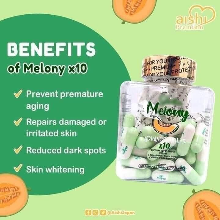 Aishi Gluta Melony Advanced White Glutathione Capsules (60 capsules)