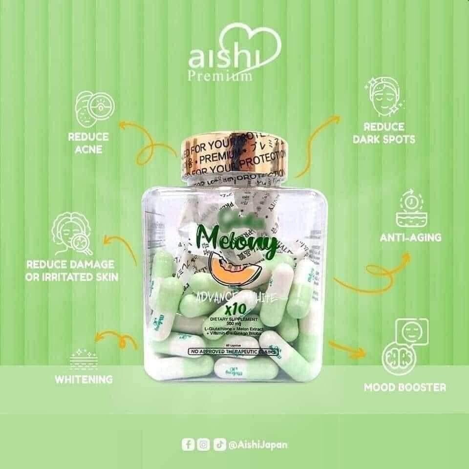 Aishi Gluta Melony Advanced White Glutathione Capsules (60 capsules)