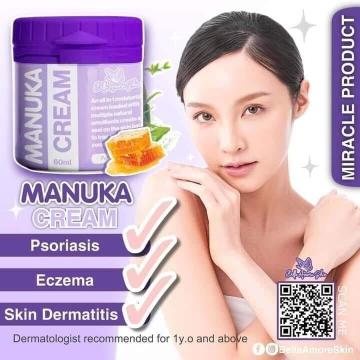 Manuka Cream All in One Natural Emollients Skin Hydrating and Moisturising 60ml