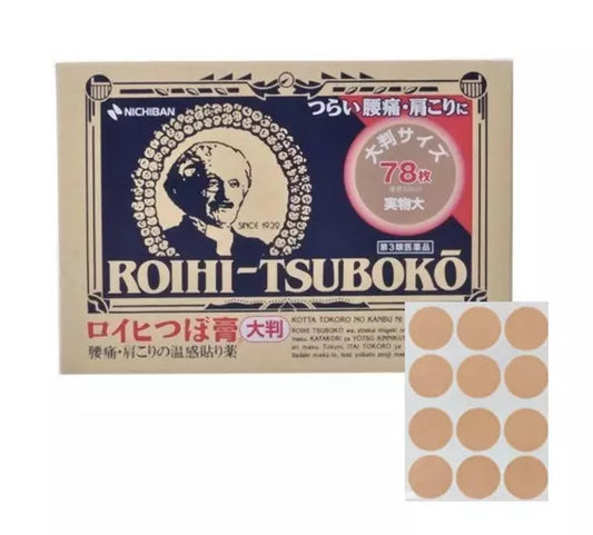 Japan Roihi-Tsuboko Pain Relief Patches 78 Big Size