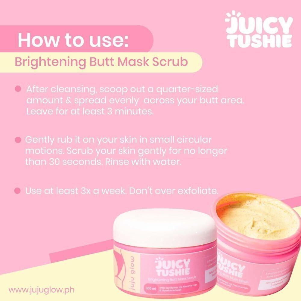 Juicy Tushie Brightening Butt Mask Scrub 300ml