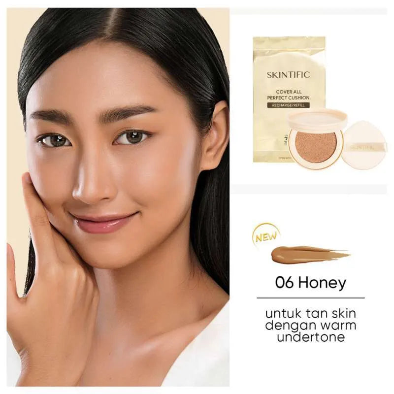 Skintific Cover All Perfect Cushion SPF35 PA++++ HONEY 11g