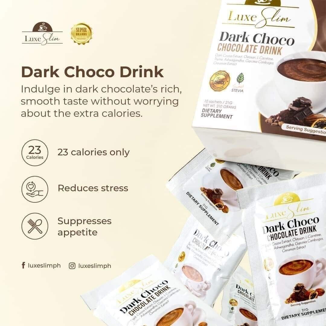 Luxe Slim Dark Choco Chocolate Drink Jar